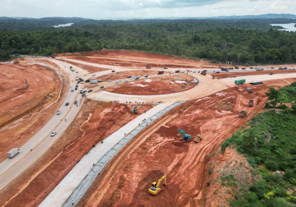 Progres Pembangunan Bundaran Punggur Capai 87 Persen