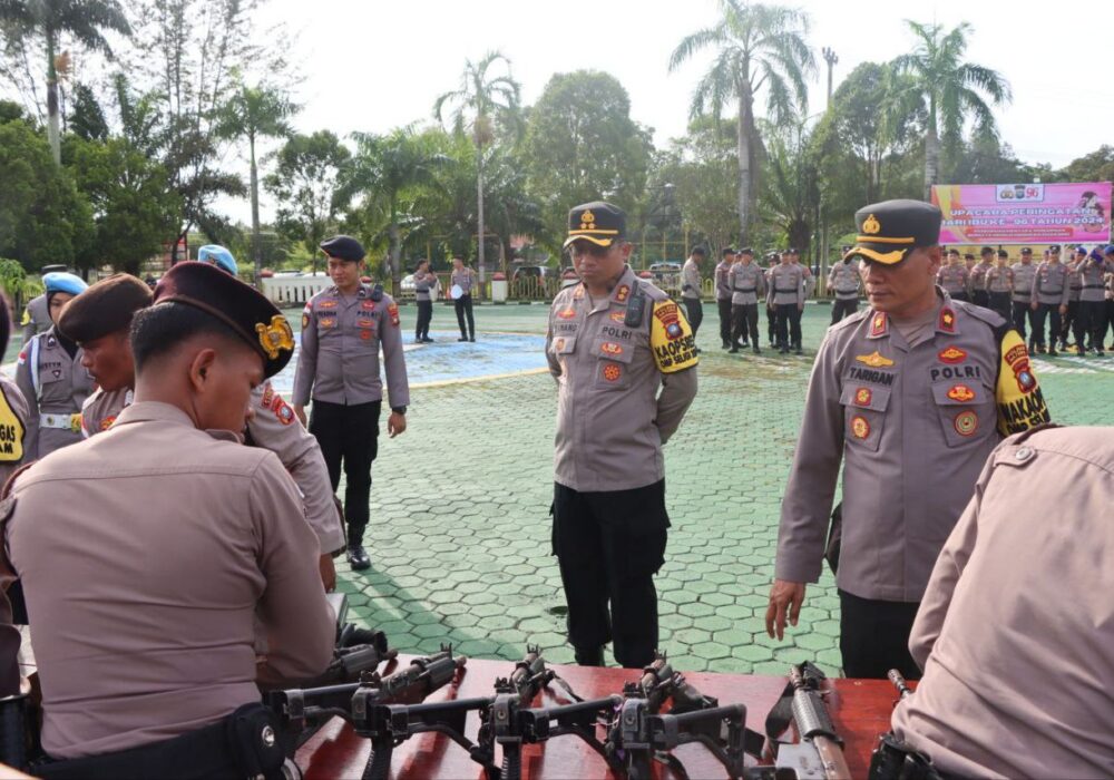 Polres Natuna Gelar Pemeriksaan dan Pengecekan Senjata Api Dinas untuk Pastikan Kesiapan Operasional