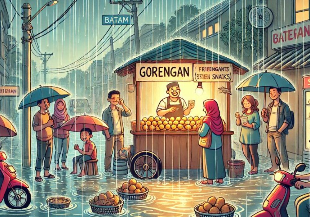 Saat Gorengan Jadi Obat Galau di Tengah Drama Langit Batam