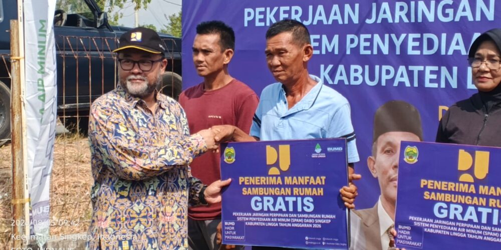 Groundbreaking SPAM Dabo Singkep Dimulai, Warga Lingga Segera Nikmati Sambungan Air Bersih Gratis