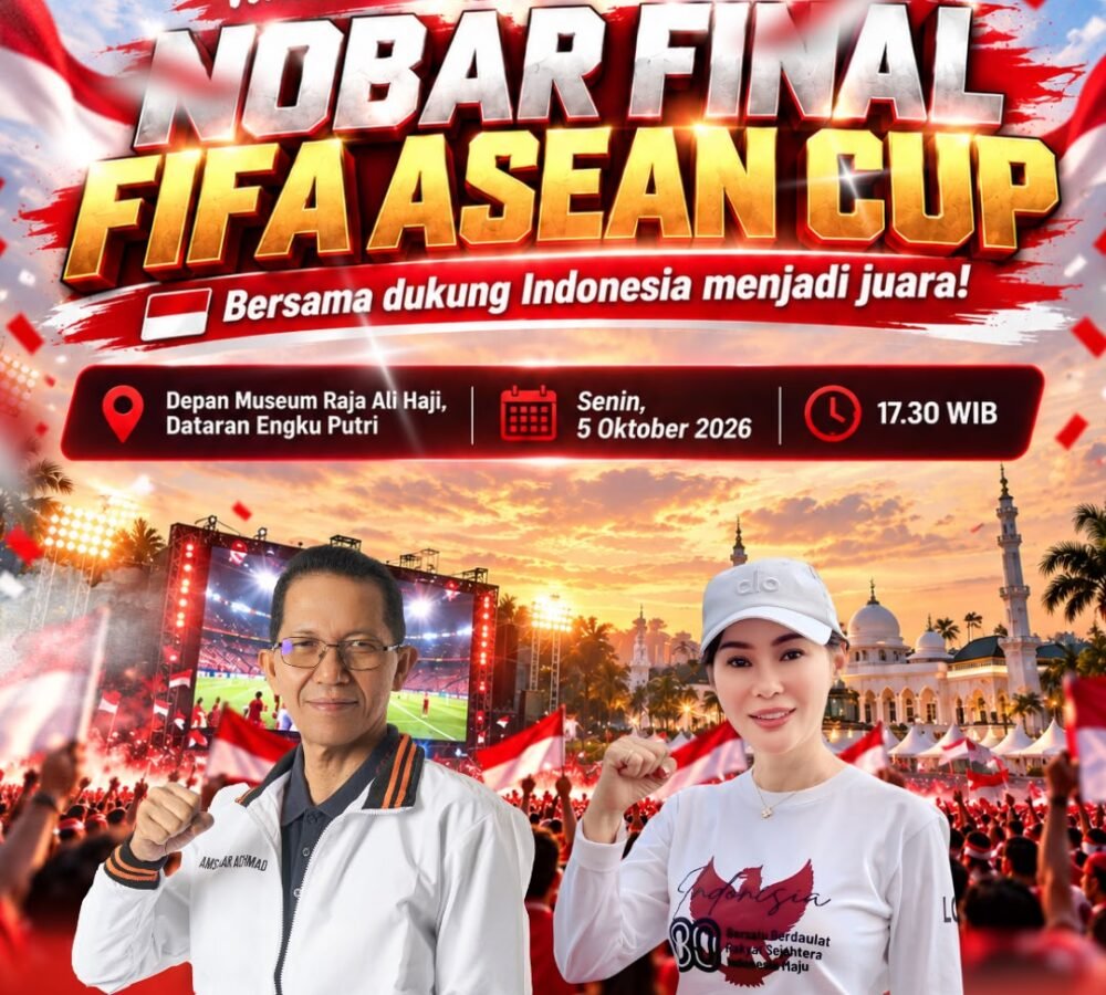 Final FIFA ASEAN Cup 2026 Indonesia Vs Thailand, Amsakar-Li Claudia Undang Warga Nobar di Engku Putri