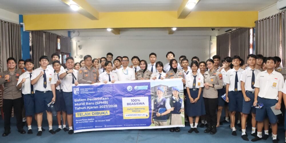 Polresta Barelang melalui Bag SDM melaksanakan kegiatan Sosialisasi SMA Kemala Taruna Bhayangkara (KTB) T.A. 2027-2028 kepada siswa dan siswi Sekolah Yos Sudarso Batam Kota.