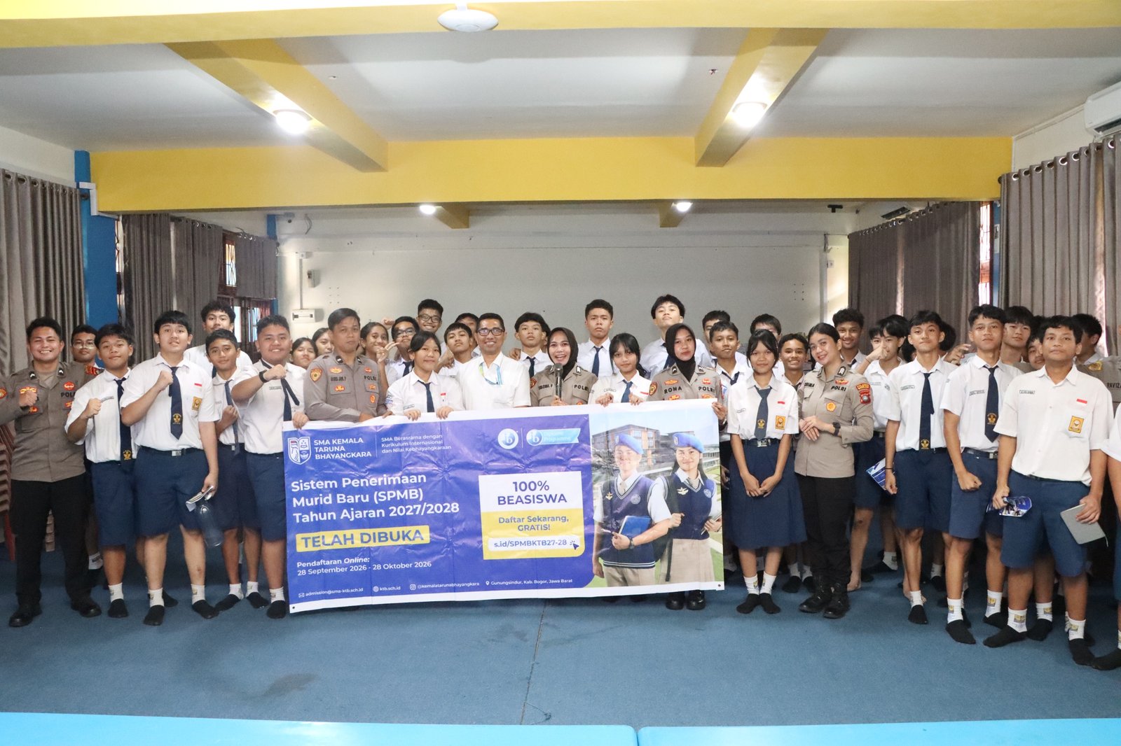 Polresta Barelang melalui Bag SDM melaksanakan kegiatan Sosialisasi SMA Kemala Taruna Bhayangkara (KTB) T.A. 2027-2028 kepada siswa dan siswi Sekolah Yos Sudarso Batam Kota.